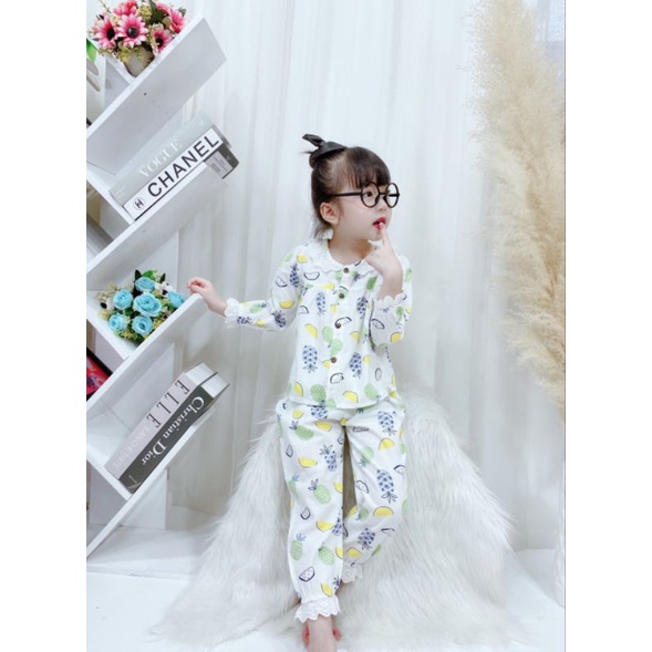 Bộ pijama chất thô đũi cho bé gái