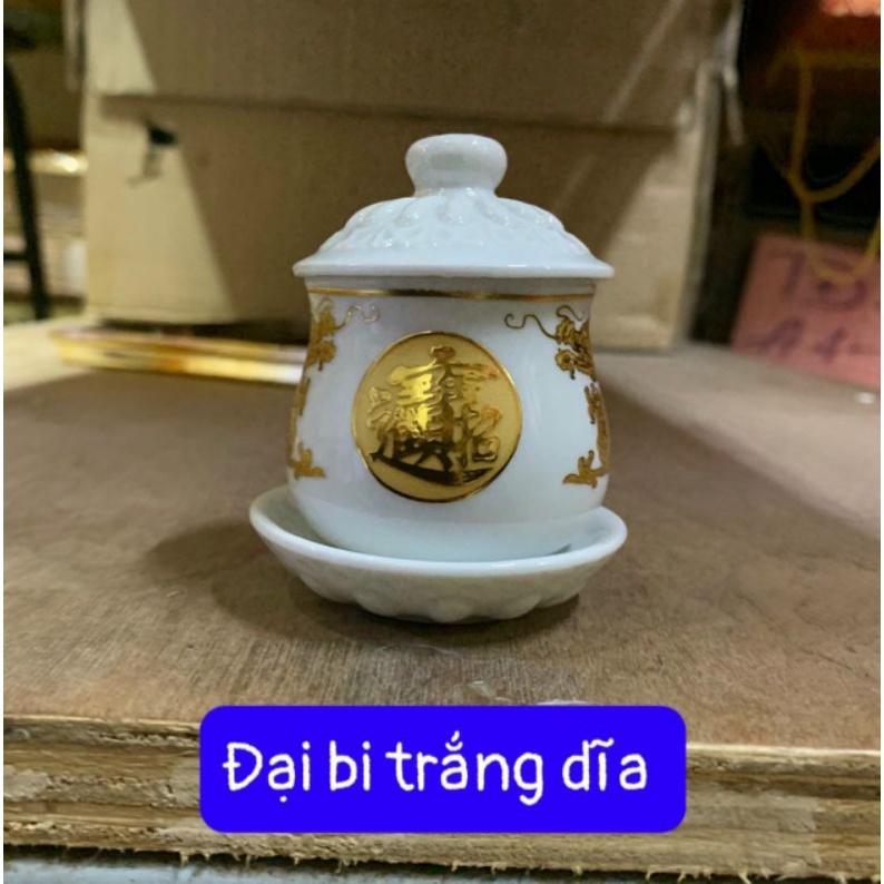 Chun nước có nắp đậy cúng phật có dĩa
