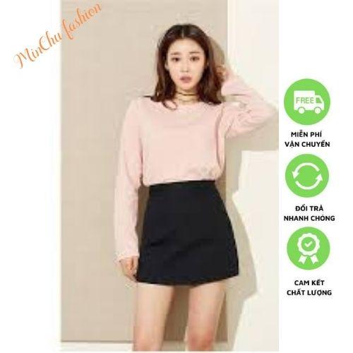 Chân váy nữ _chân váy chữ A lưng cao có túi năng động dễ thương_Minchu