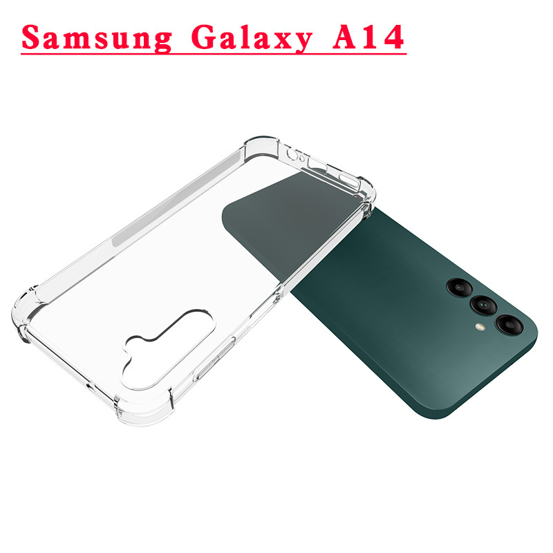 Ốp lưng dành cho Samsung Galaxy A14 5G dẻo trong suốt chống sốc, có gờ bảo vệ camera