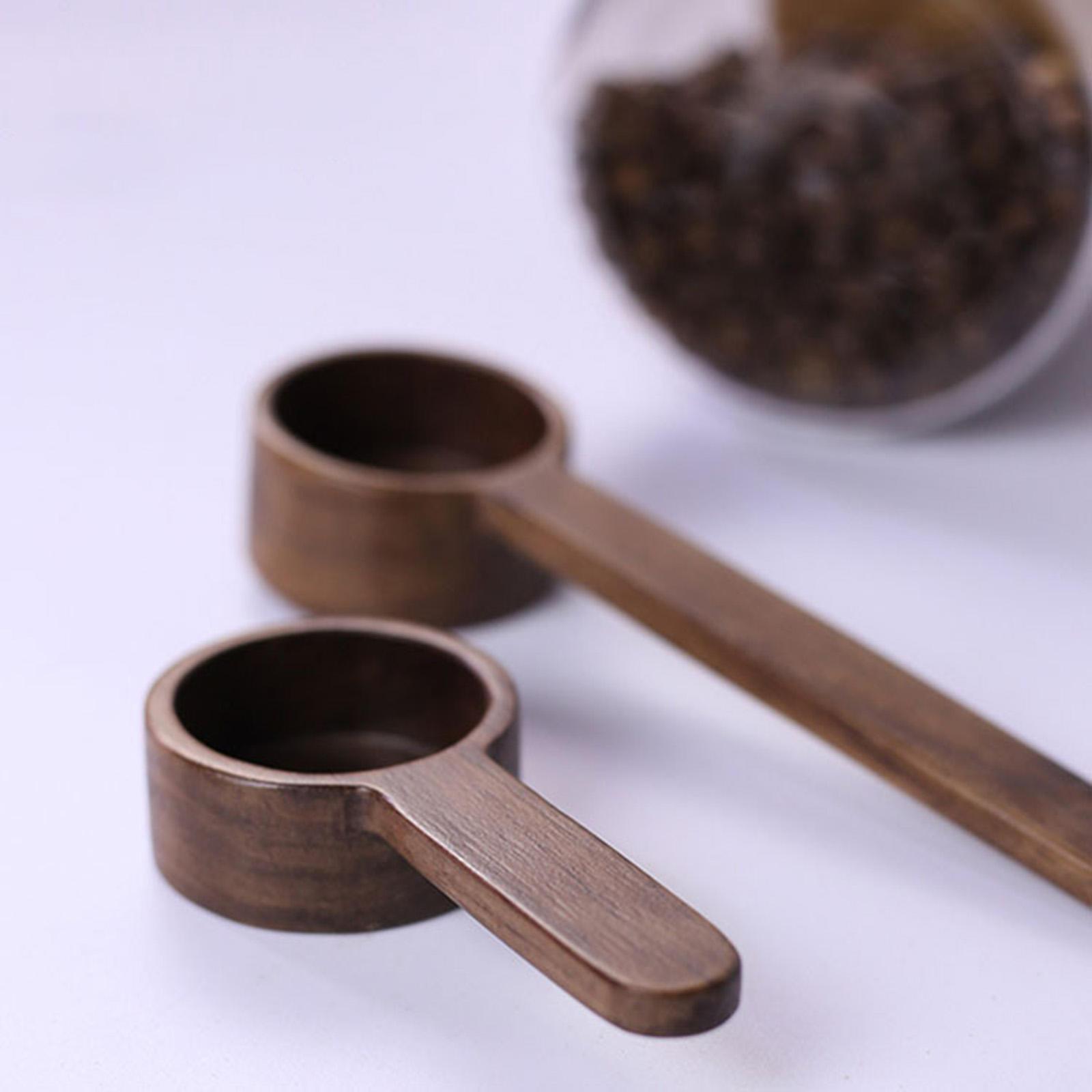 Wooden Measuring Spoons Wood Coffee Scoop Tablespoon Mixing Measure Scoop