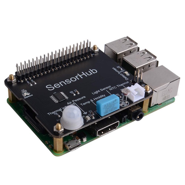 Bo Mạch Cảm Biến Nhiệt Độ Độ Ẩm Ánh Sáng Áp Suất Khí Quyển Cho Raspberry Pi SENSOR HUB