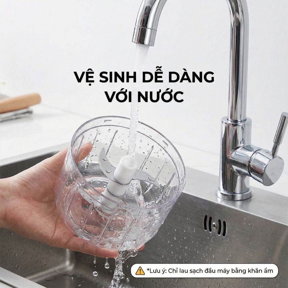 Máy Xay Tỏi Ớt Mini Chạy Pin Mishio MK420 - hàng chính hãng