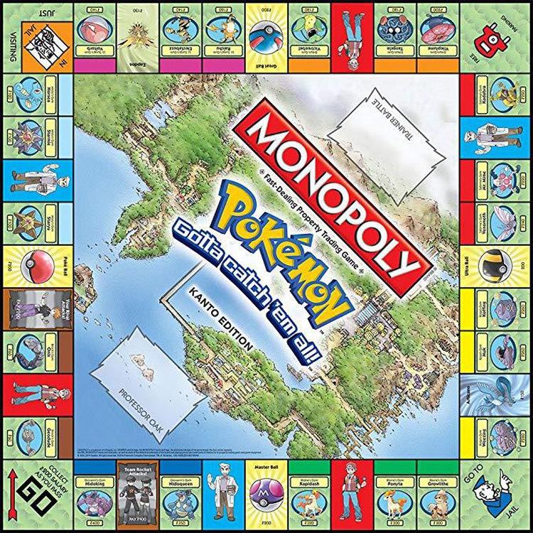 Cờ Tỷ Phú MONOPOLY POKEMON EDITION Board Game Pokemon Kanto Edition Family Boardgame