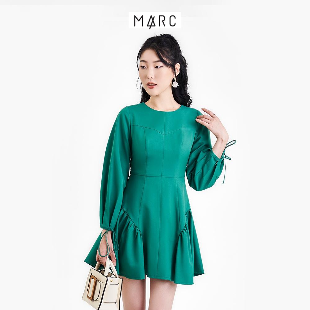 Đầm nữ MARC FASHION mini tay dài thắt nơ rả hông CBVH100522