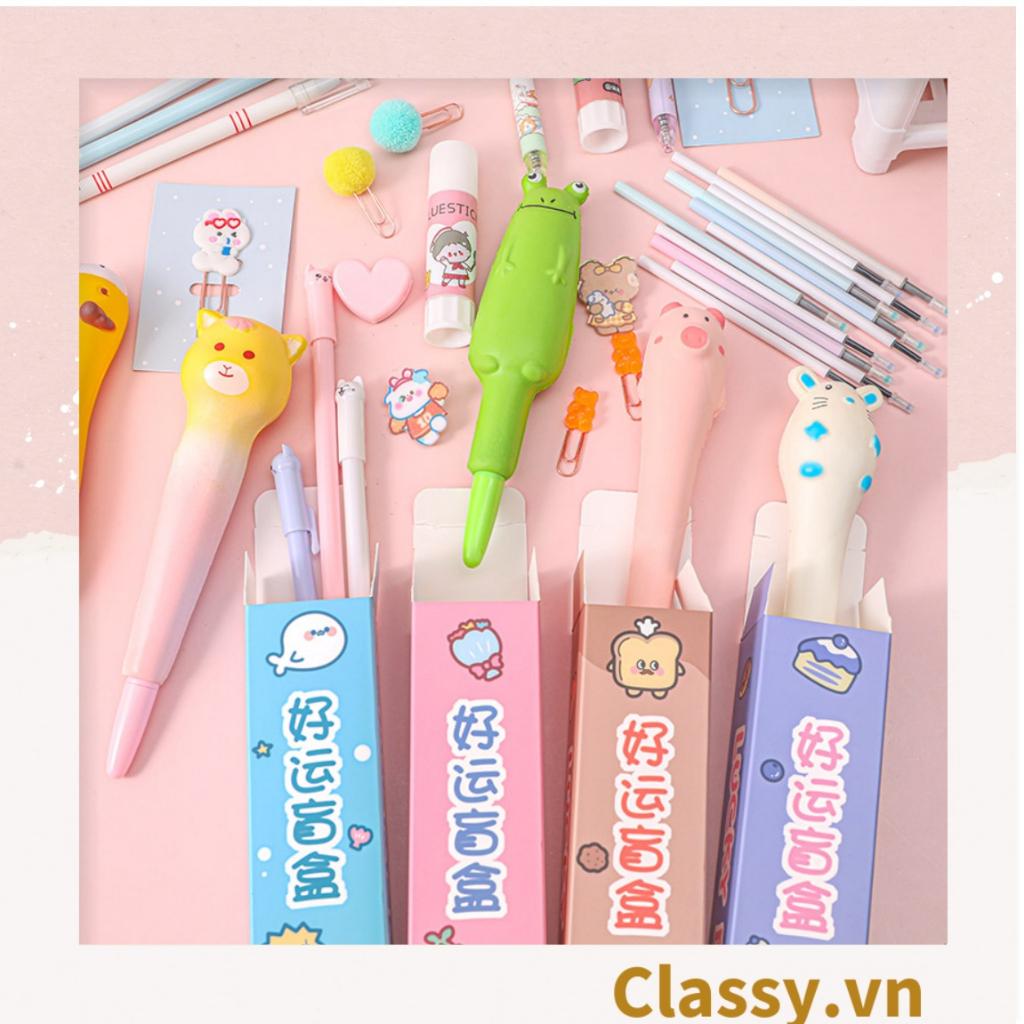 6 món văn phòng phẩm Classy ngẫu nhiên, bút sáng tạo nhiều màu sắc, văn phòng phẩm, quà tặng hấp dẫn PK1517