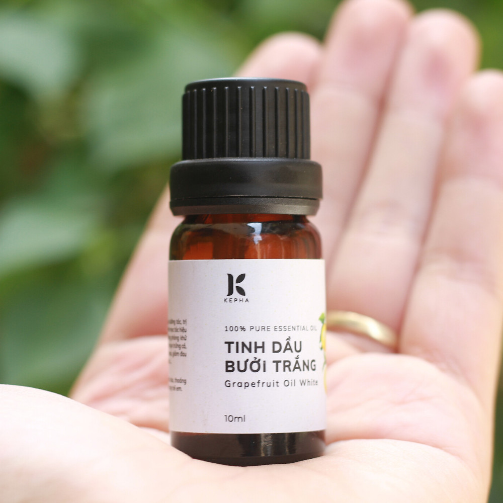 Tinh dầu Bưởi Trắng Kepha 10ml - Đảm bảo nguyên chất 100%, nhập khẩu trực tiếp Tây Ban Nha - Giúp làm đẹp, kích thích tóc mọc, giảm tóc rụng - Khử mùi, thư giãn, giảm stress, giúp sạch không khí