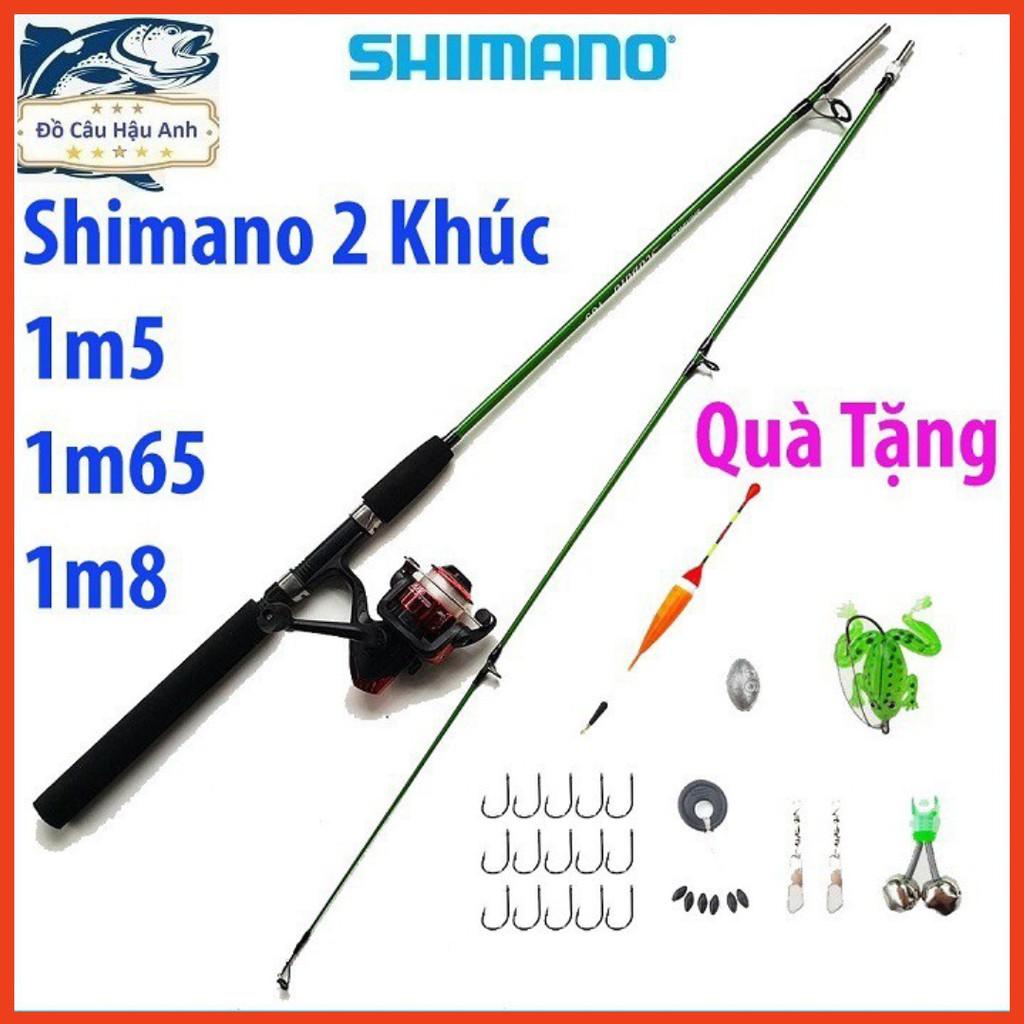 Bộ cần câu máy Shimano 2 khúc đặc 1m35 - 1m8 máy YF200 Tặng Kèm Phụ Kiện ( giá siêu khuyến mại