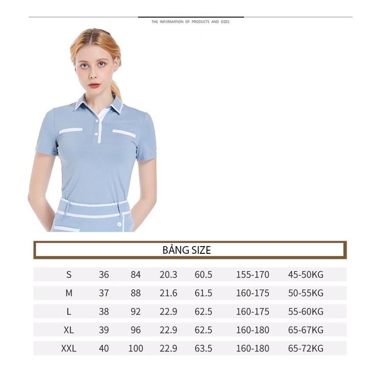 Fullset nữ chơi golf Thiết kế Hàn Quốc - Chất liệu polyester cao cấp DK - DK202
