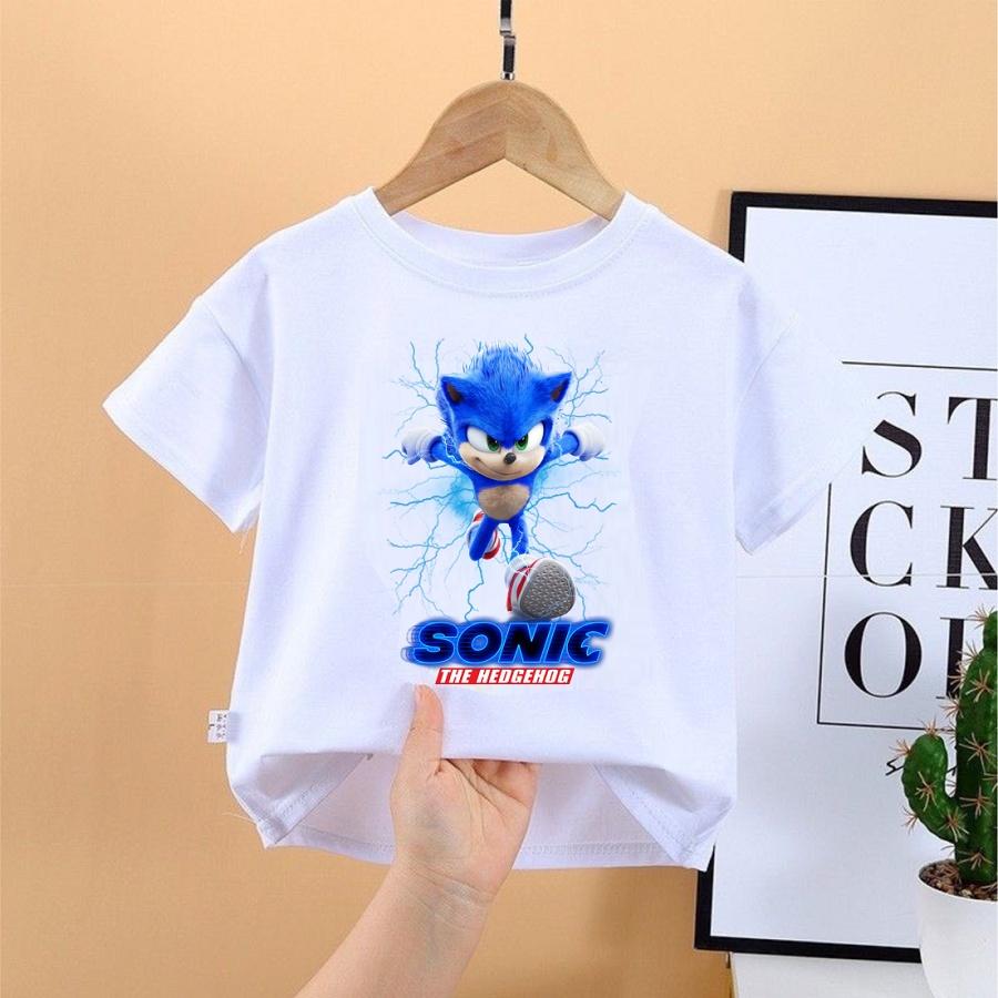 Áo sonic nhím xanh tốc độ bé trai bé gái đều mê đủ size từ 10kg