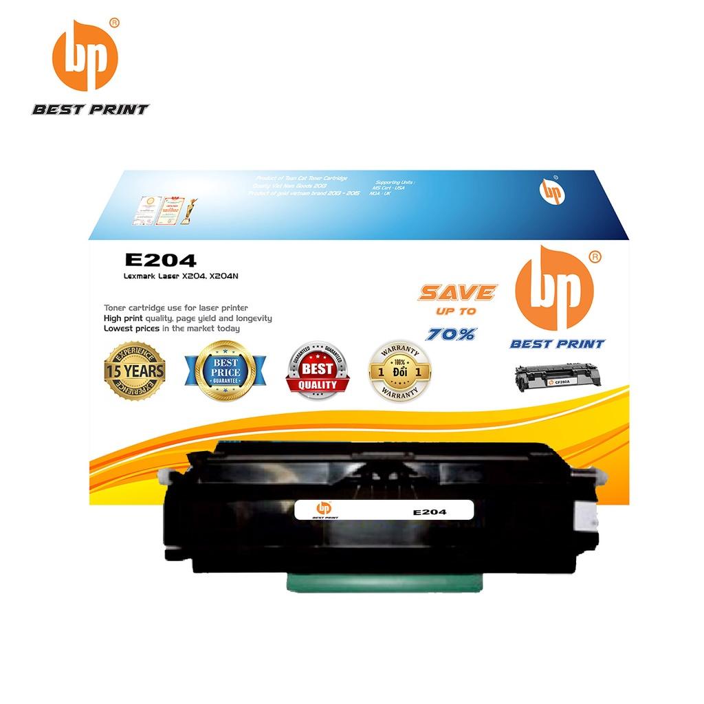 Hộp mực in BEST PRINT E204 dùng cho máy in Lexmark Laser X204, X204N HÀNG CHÍNH HÃNG