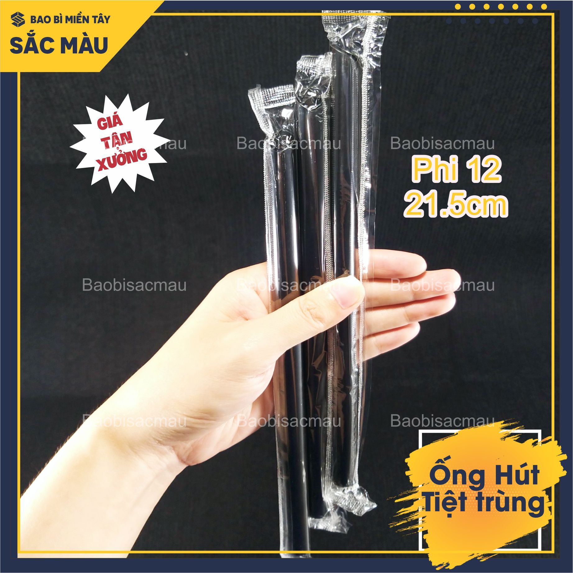 500G Ống hút tiệt trùng, ống hút trà sữa có màng bọc, an toàn, vệ sinh