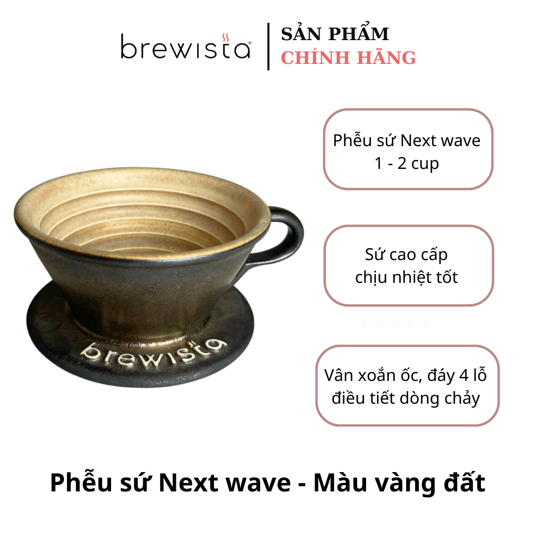 Phễu lọc cà phê Next Wave Brewista Dripper - Gilding Gold