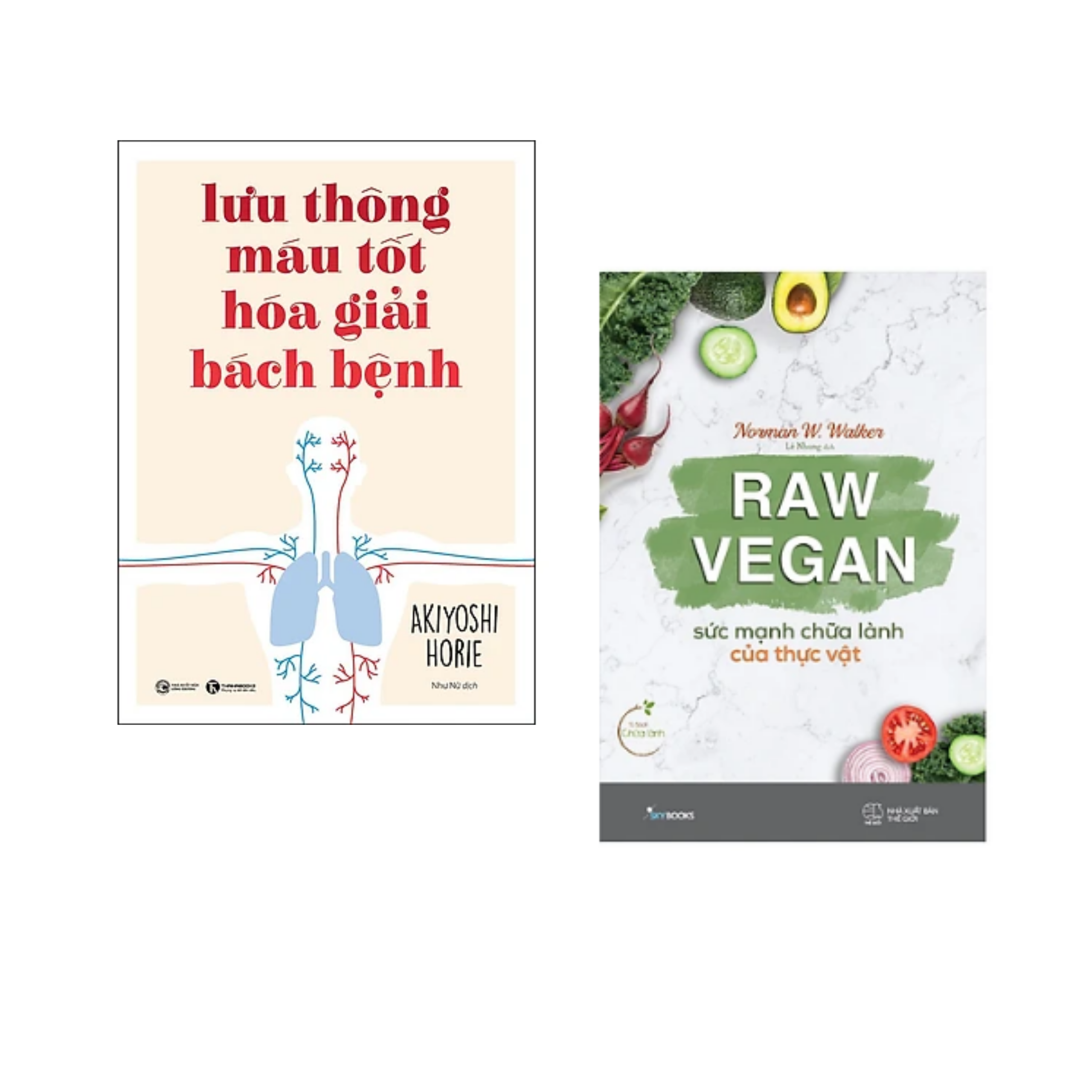 Combo sách Chăm Sóc Sức Khỏe Vàng: Lưu Thông Máu Tốt Hóa Giải Bách Bệnh+ Raw Vegan – Sức Mạnh Chữa Lành Của Thực Vật /Tăng Bookmark