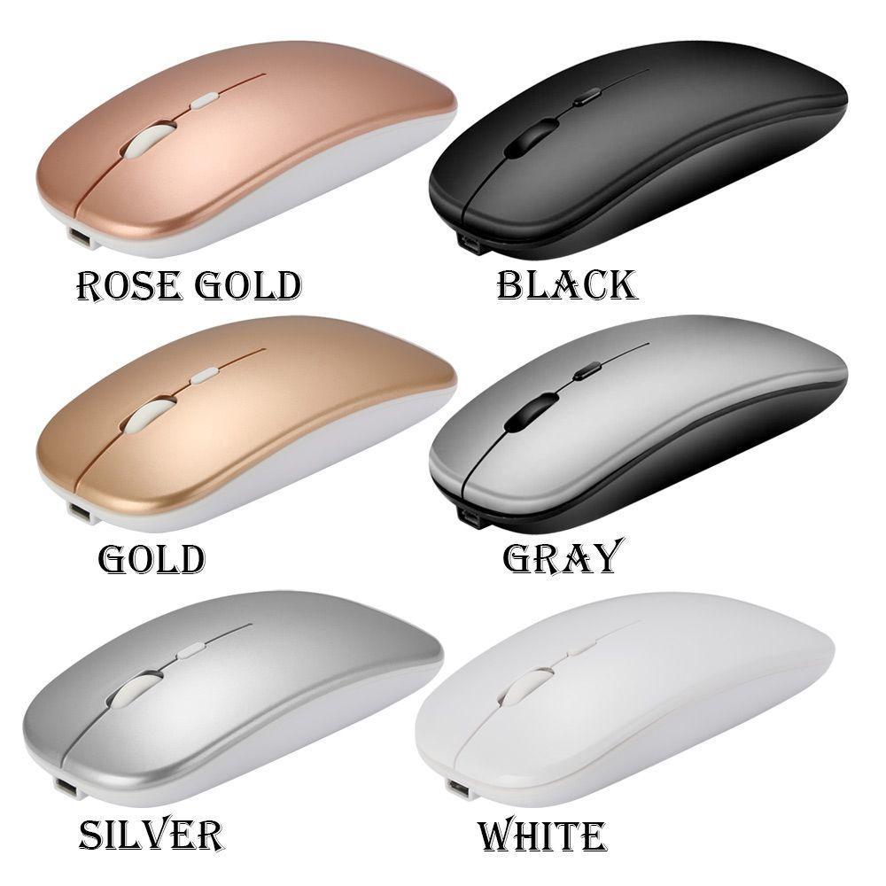 Chuột không dây bluetooth siêu mỏng nhiều màu sắc sạc USB cho PC Laptop