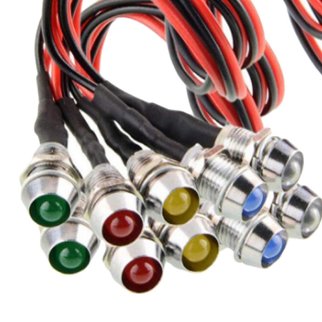 20x LED Indicator Light Bulb 5 Colors Dash Directional Car Motorcycle Boat