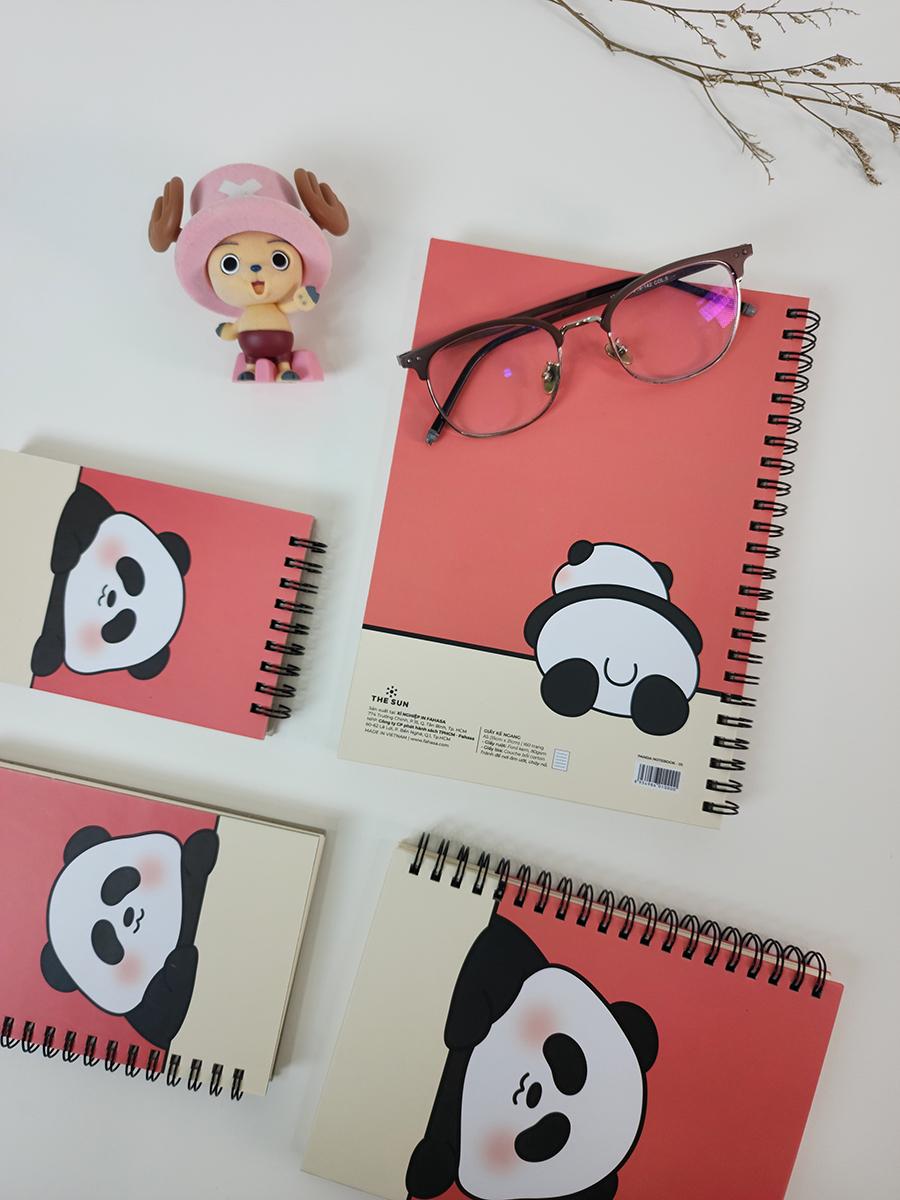 Sổ Lò Xo Kẻ Ngang - 160 Trang 13 x 18 cm 80gsm - Panda - The Sun 01