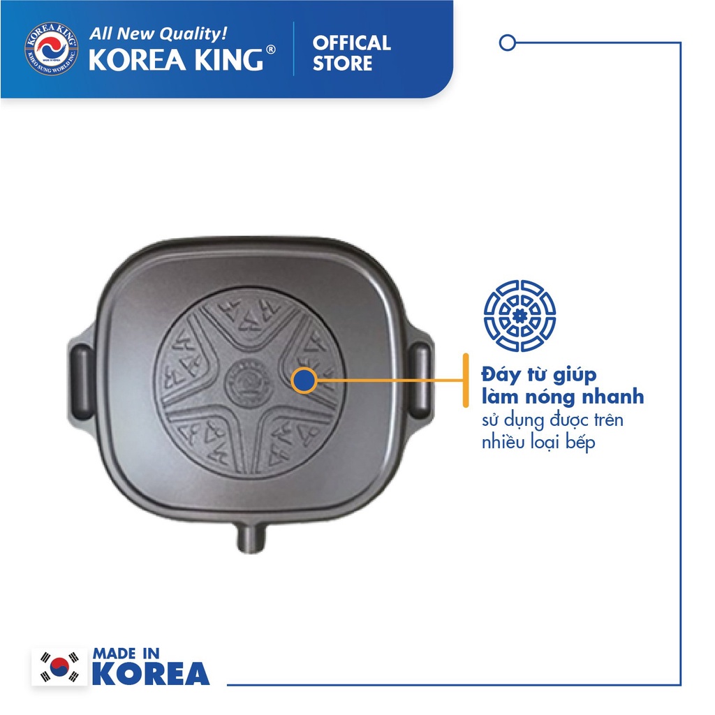 Chảo nướng chống dính Korea King KGP-32MHI-hàng chính hãng