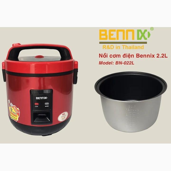Nồi cơm điện Bennix dung tích 2.2 lít, lòng dày cơm ngon - Hàng chính hãng bảo hành 12 THÁNG