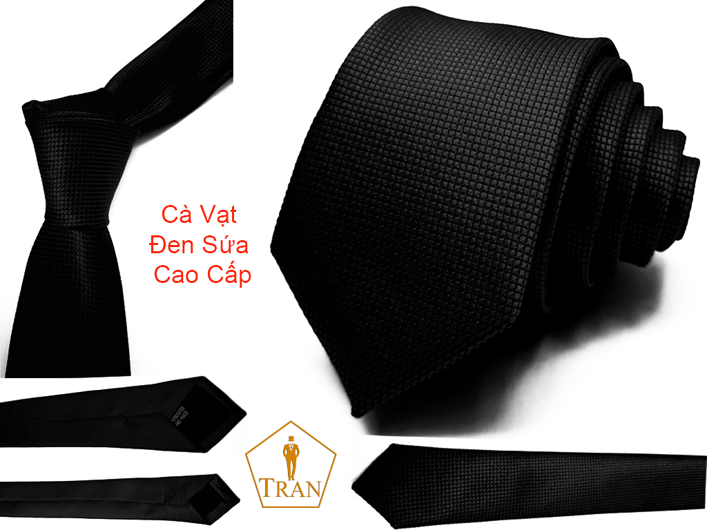 Ca Vat, Caravat, Cà Vạt, Cravat Đen Nam Bản Nhỏ 5Cm Dây Kéo Thắt Sẵn