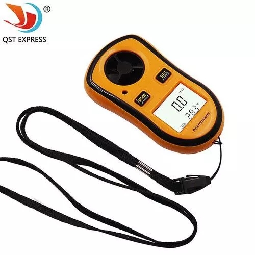 Máy đo tốc độ gió, đồng hồ đo sức gió mini màn hình LCD