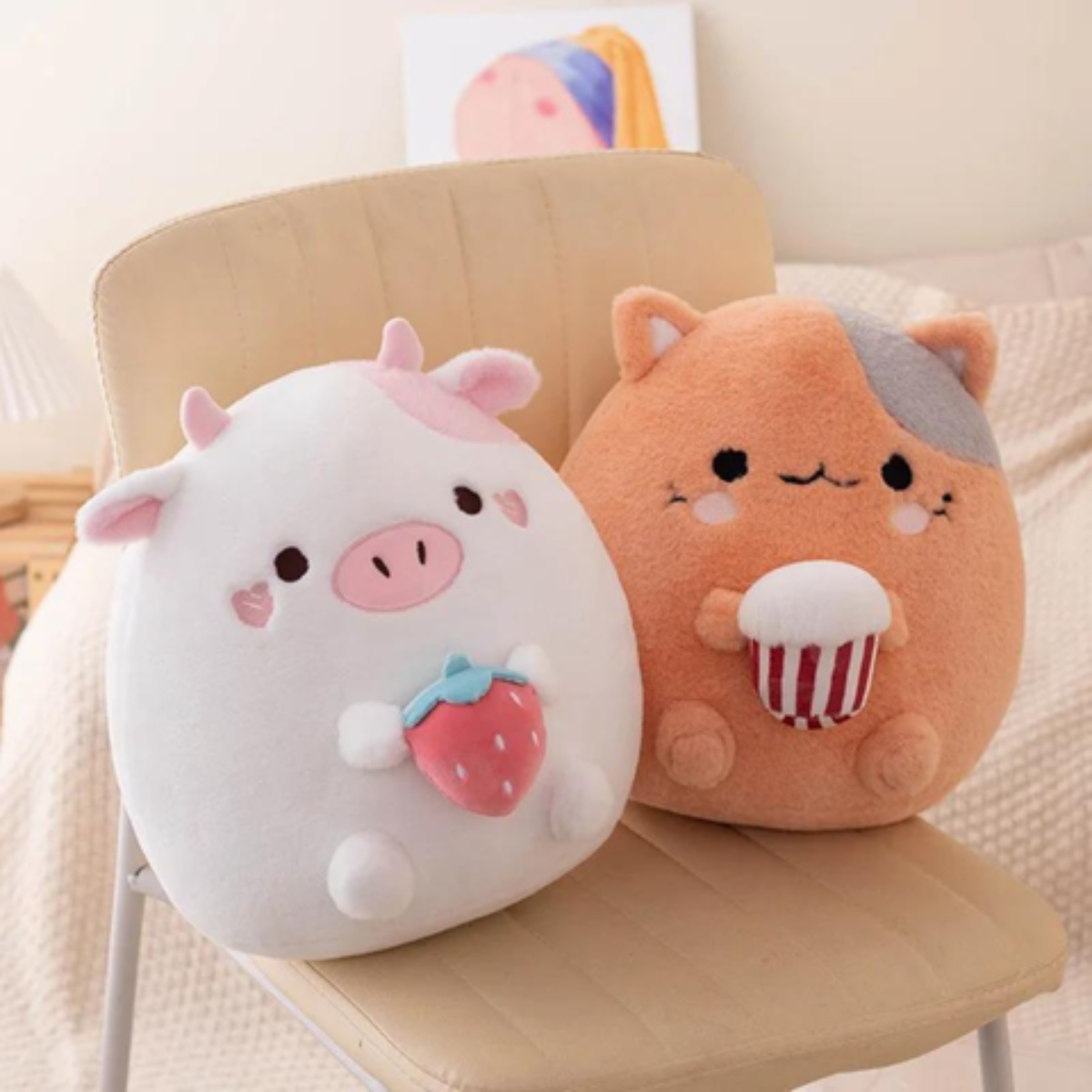 Đồ Chơi Thú Bông Hình Gấu Tròn Ôm Bánh 32cm M1-19