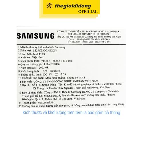 Màn hình Samsung S3 S33GC LS27C330GAEXXV 27 inch FHD/IPS/100Hz/4ms/HDMI - Hàng Chính Hãng
