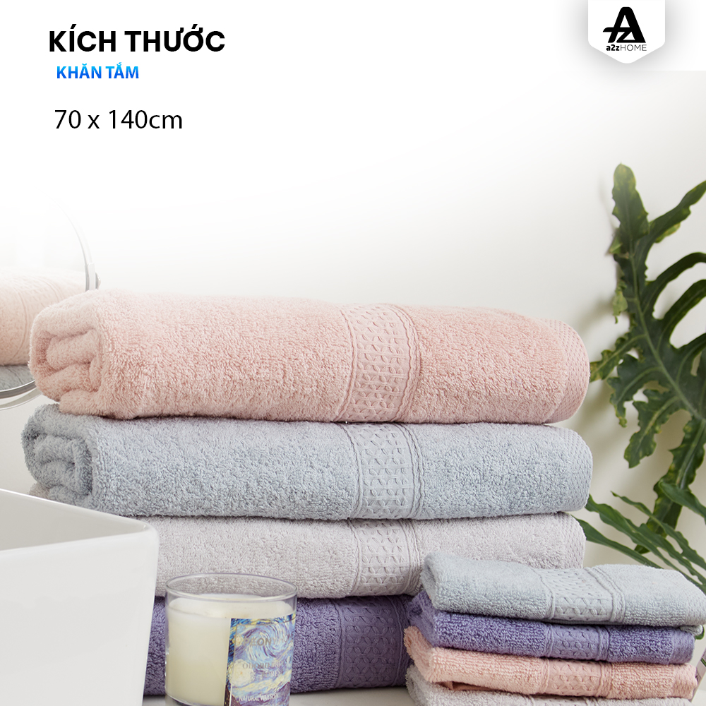 Khăn Tắm 100% Cotton Tự Nhiên Cao Cấp Mềm Mại A2Z HOME