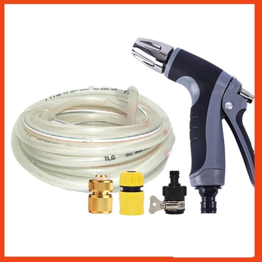 Bộ dây và vòi xịt rửa xe tưới cây tăng áp 7-10M 206817