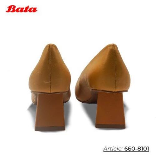 Giày nữ cao gót màu vàng Thương hiệu Bata 660-8101