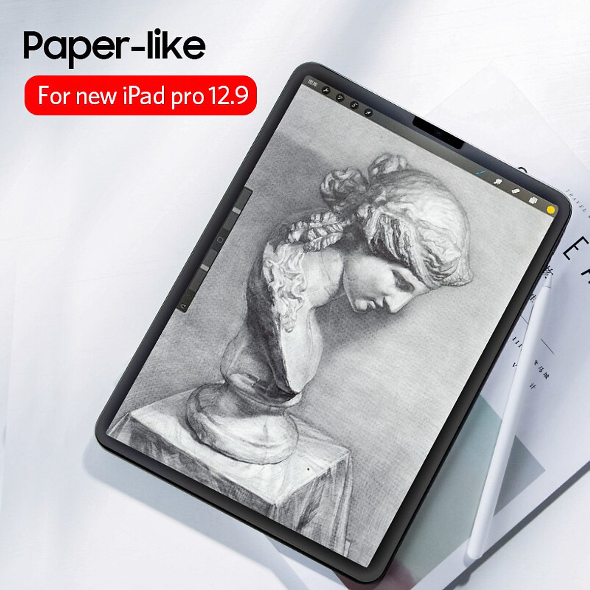 Dán màn hình dành cho iPad Paper-like Kai Cao Cấp chống vân tay cho cảm giác vẽ như trên giấy