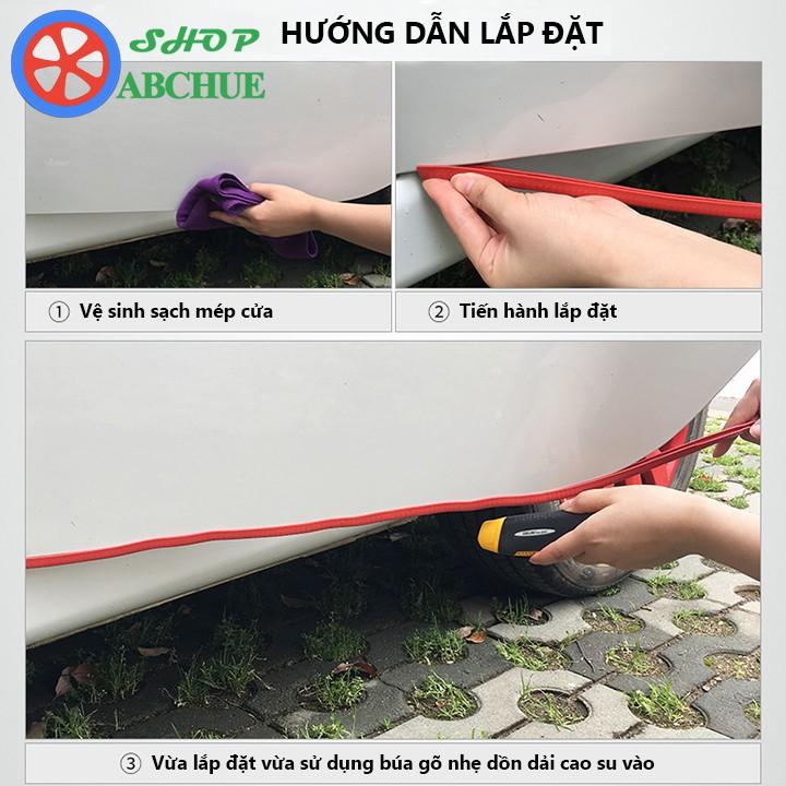 Cuộn 5m Gioăng Cao Su Lõi Thép Nẹp Viền Cửa Ô Tô Xe Hơi Chống Trầy Xước