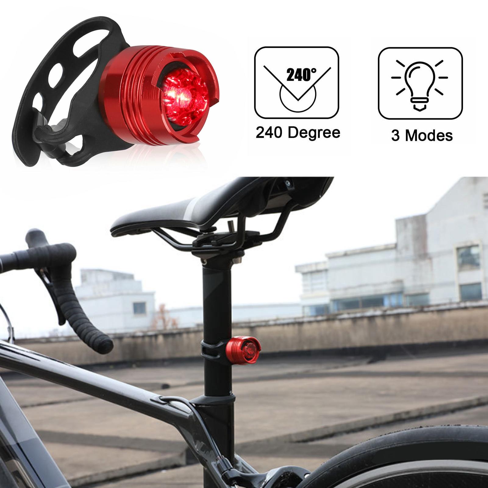 Bộ 4 Cái Đèn Đuôi Xe Đạp Có Cảnh Báo Ánh Sáng Thân Nhôm Chống Thấm Nước An Toàn Bicycle Tail Lights