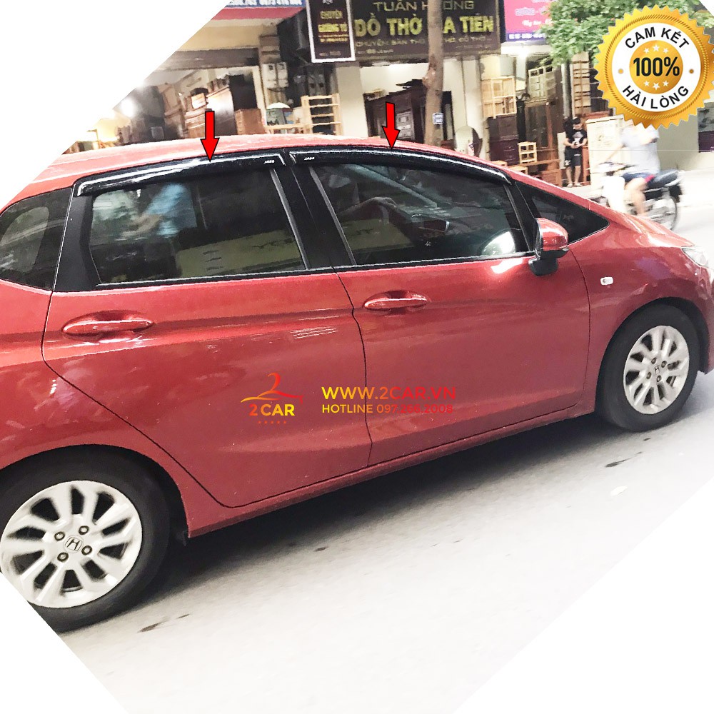 Vè Che Mưa Xe Honda Jazz 2015- 2023 nhựa đen - Giá 1 bộ