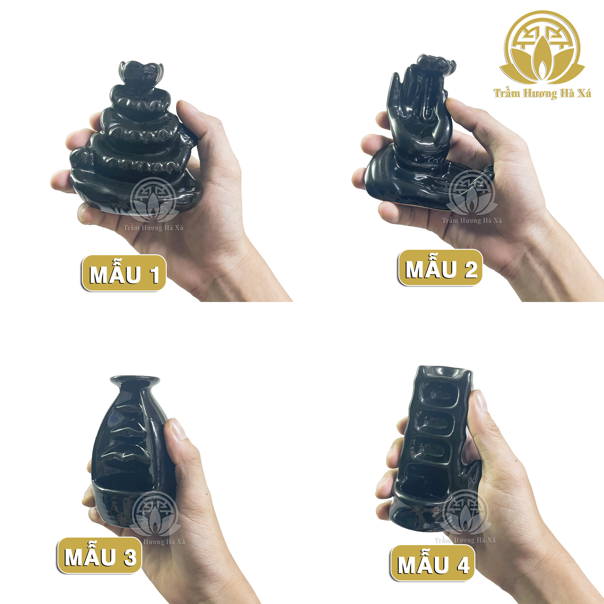 Thác khói xông đốt trầm hương phong thủy bằng sứ tạo khói ngược thu hút tài lộc Trầm Hương Hà Xá