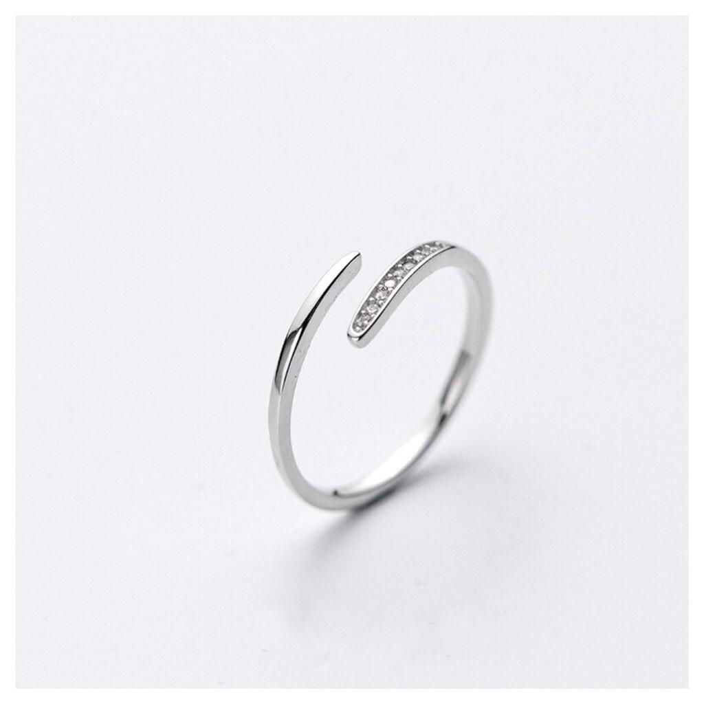 Nhẫn bạc nữ 925 đính đá có thể điều chỉnh size Jinny Ring
