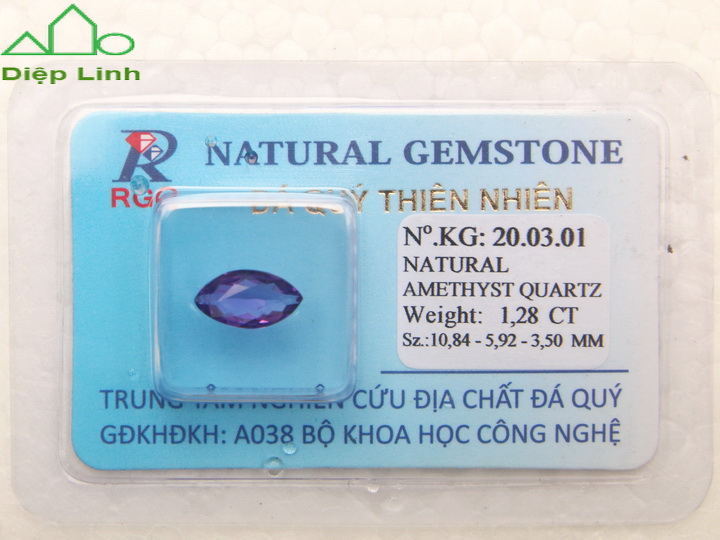 Viên Đá Thạch Anh Tím Amethyst Tự Nhiên Kiểm Định Phong Thuỷ