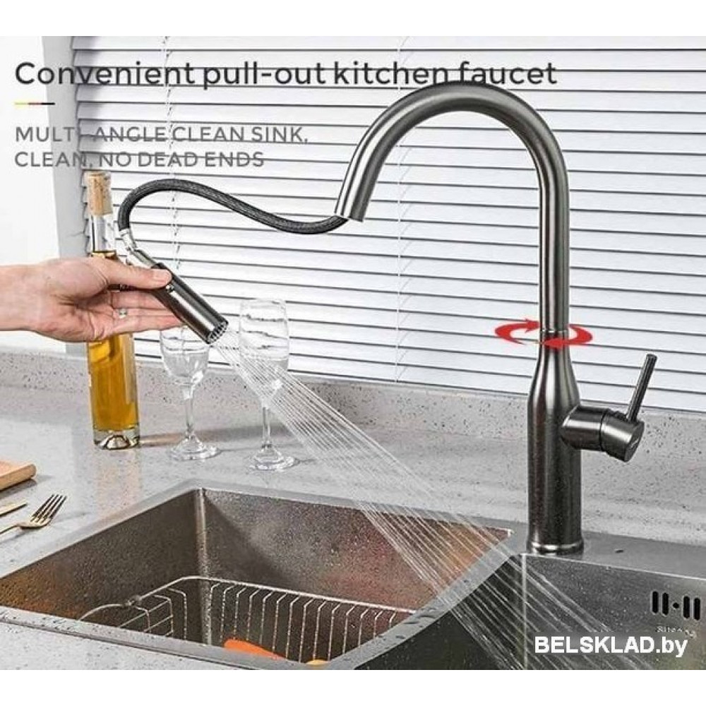 VÒI RỬA BÁT DÂY RÚT CAO CẤP NHẬP KHẨU NGA GAPPO G4398-41