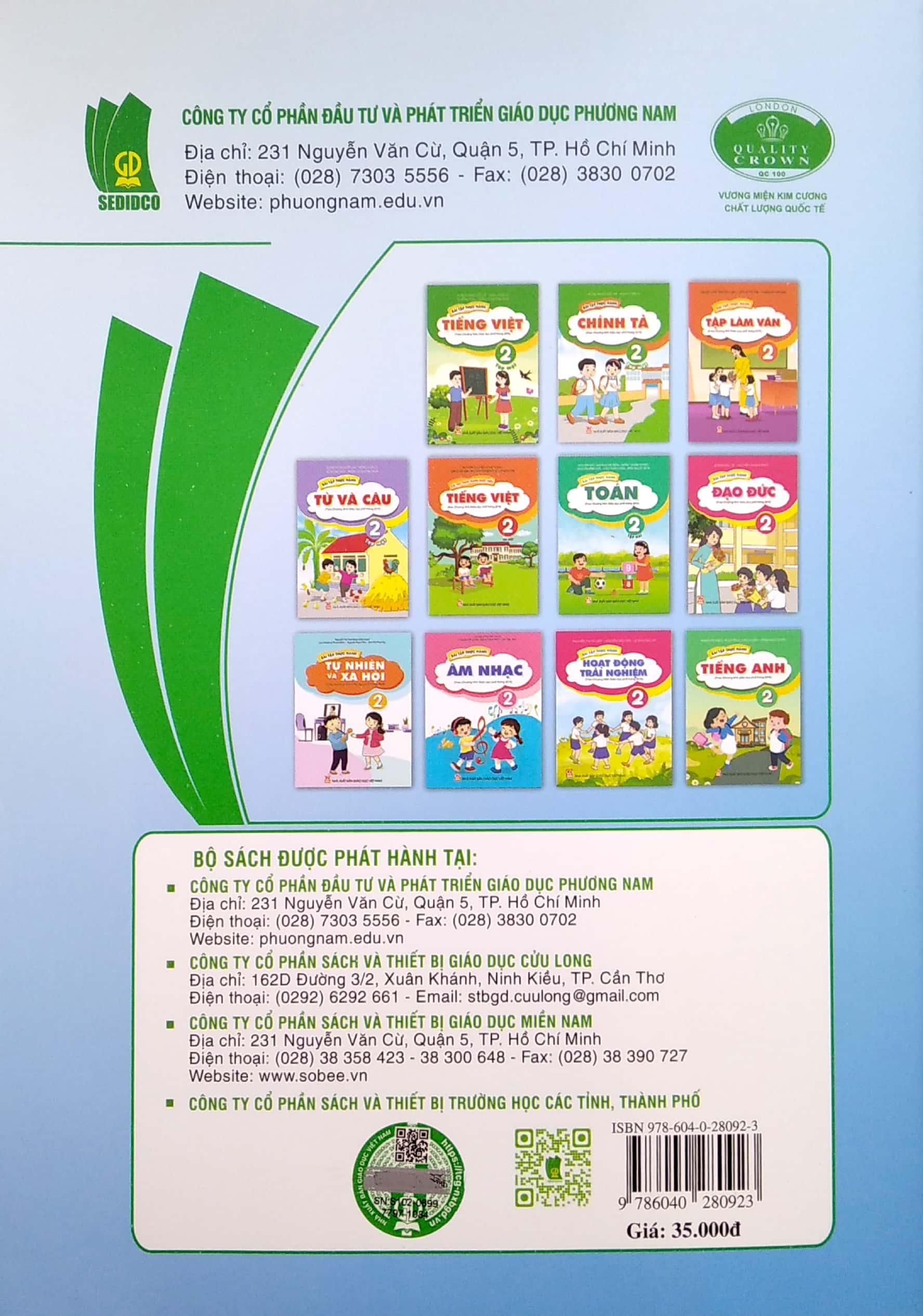 Bài Tập Thực Hành Toán Lớp 2 - Tập 1 (Theo Chương Trình Giáo Dục Phổ Thông 2018)