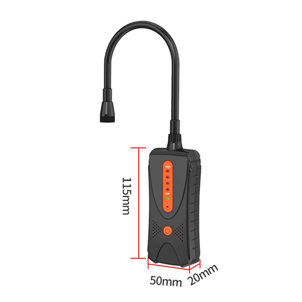 Handheld Combustible Gases Leak Detector Natural Gases Leakage Tester Portable PPM Meter Combustible Gases Detection Tool 4 Concentration Indicators with Sound and Light Alarm