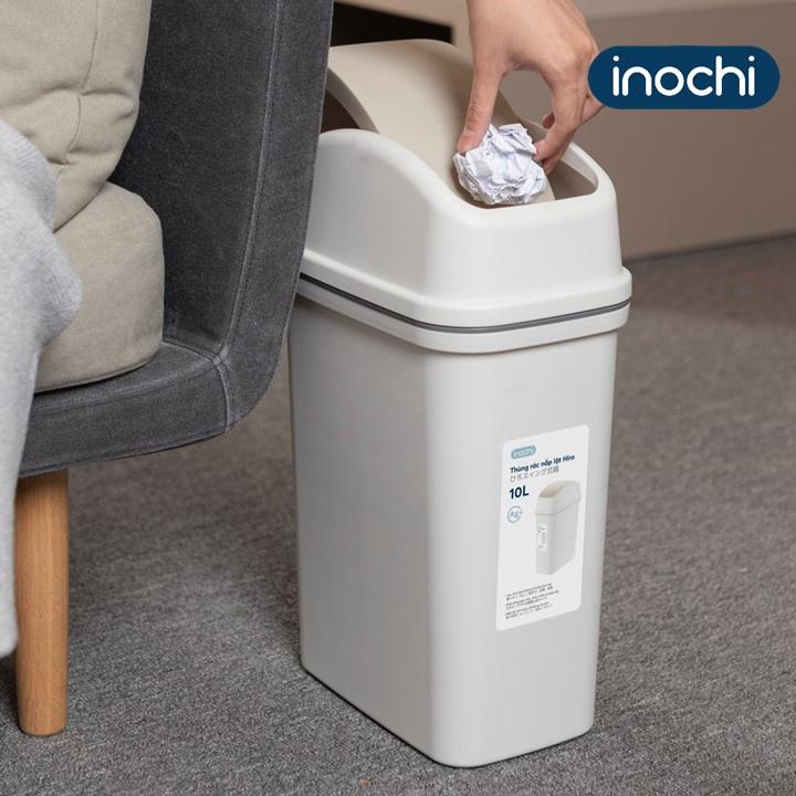 Thùng rác nắp lật Hiro 10L -inochi-chất lượng chuẩn Nhật Bản