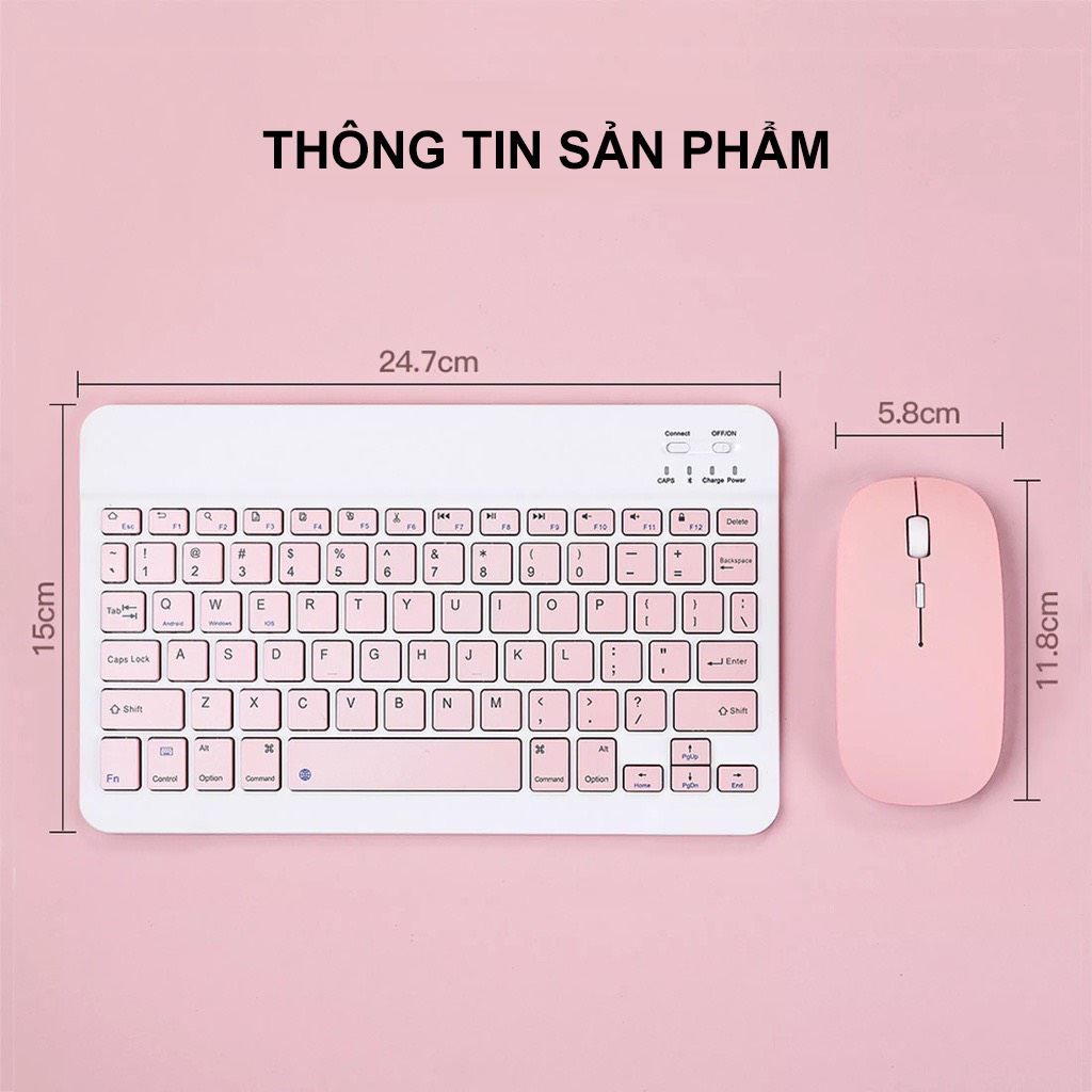 Bộ bàn phím bluetooth không dây mini, thoải mái, tiện dụng -D1435