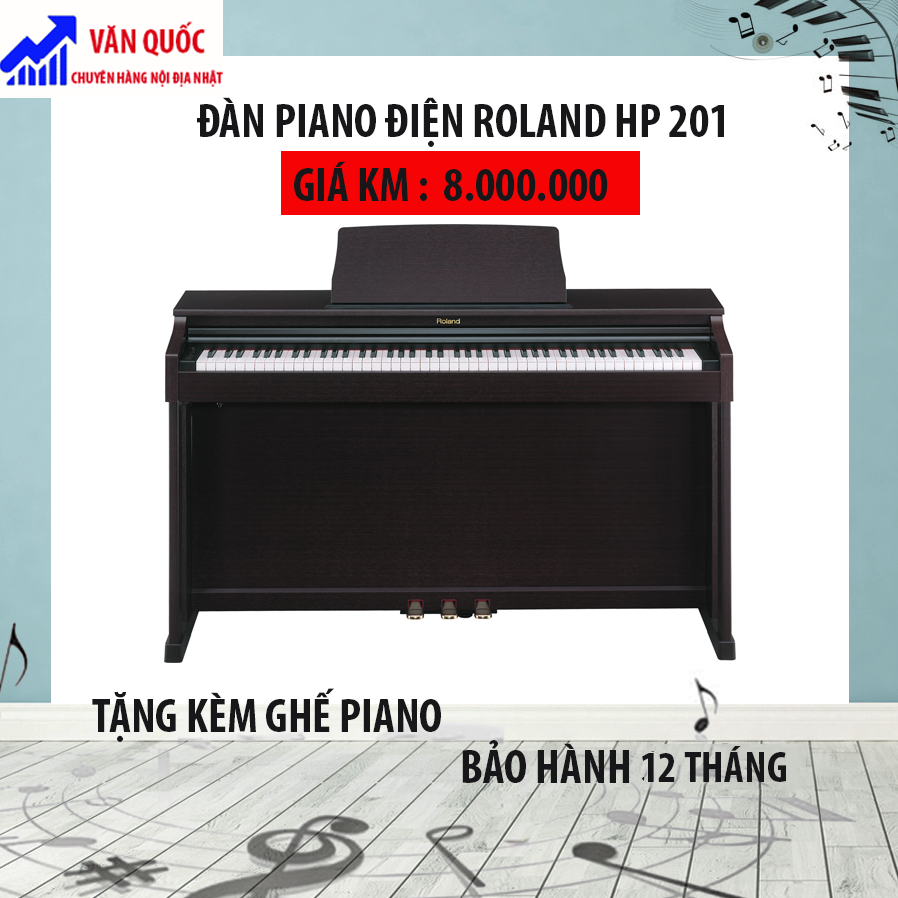 ĐÀN PIANO ĐIỆN ROLAND HP 201 TẶNG KÈM GHẾ PIANO