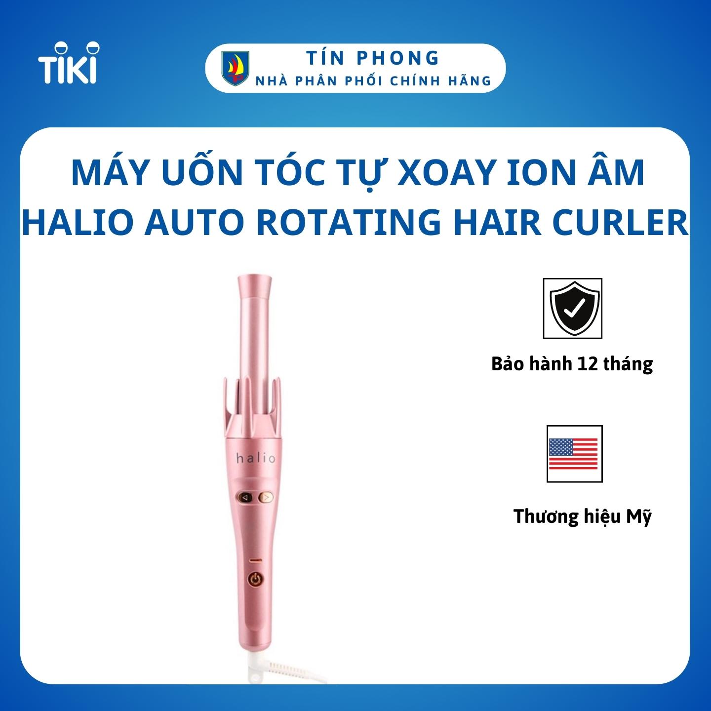 Máy uốn tóc tự xoay ion âm Halio Auto Rotating Hair Curler - Tự động xoay - Tạo kiểu tóc bóng mượt - Cân bằng độ âm - Hàng chính hãng