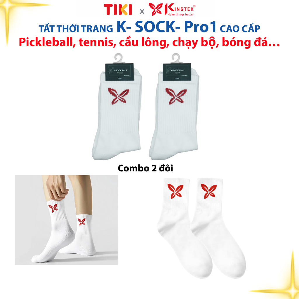 Tất Thời Trang KINGTEK K-SOCK PRO | Kháng Khuẩn – Chống Trượt – Siêu Thoáng