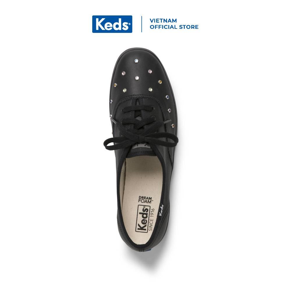 Giày Keds Nữ- Champion Starlight Leather Stud Black- KD059358