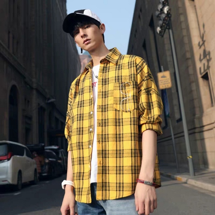 Áo Sơ Mi Caro Unisex Không Nón Siêu Phẩm Thời Trang Viêt