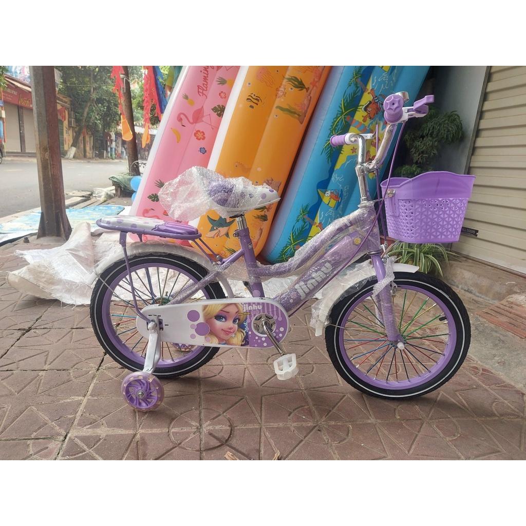 [Rẻ vô địch] Xe đạp trẻ em mini cỡ 16 inh loại 2 khung - cho bé 5-8 tuổi - Tím