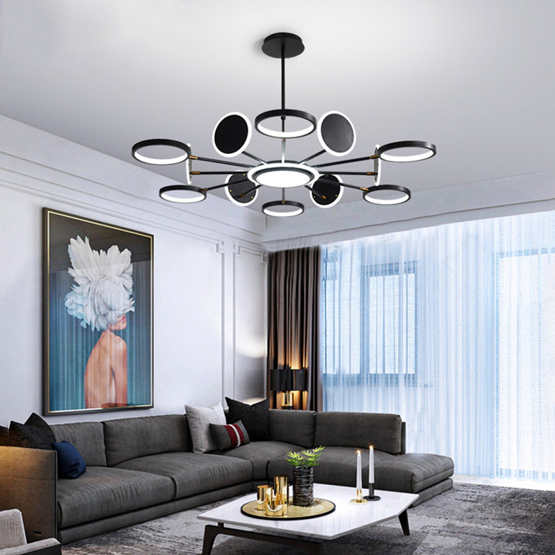 Đèn thả KAZIC loại 12 bóng kiểu dáng sang trọng với 3 chế độ ánh sáng hiện đại - kèm điều khiển từ xa - .