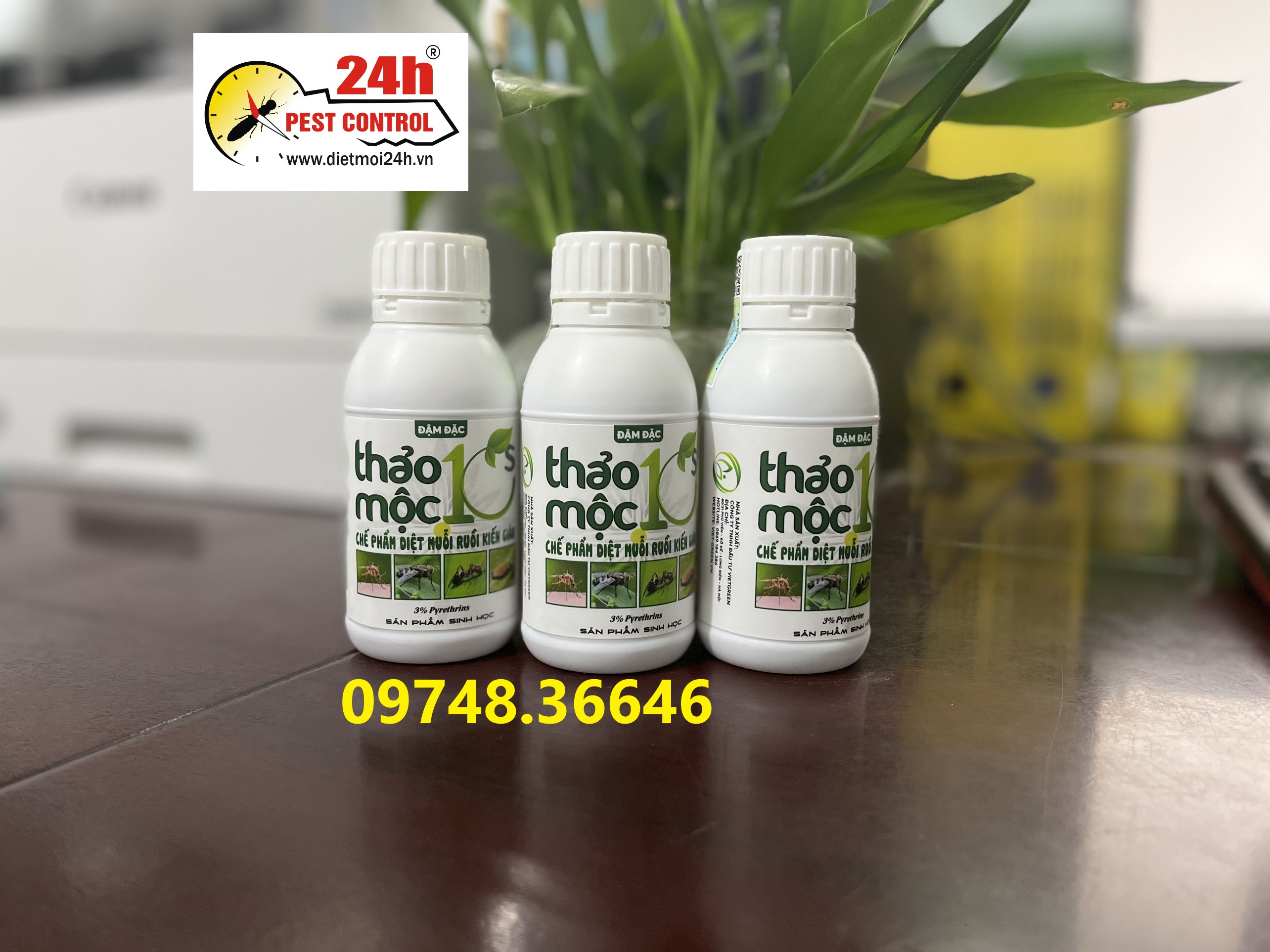 ( SẢN PHẨM SINH HỌC)  Thảo mộc 10S đậm đặc 100ml - Chế phẩm diệt Ruồi - Muỗi - Kiến - Gián